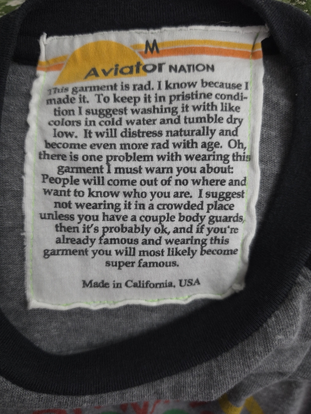 Aviator Nation San Francisco Baseball Tee with Multicolor Retro Logo - Picture 3 of 6